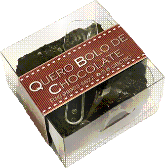 A box of chocolate in a plastic wrapper

Description automatically generated